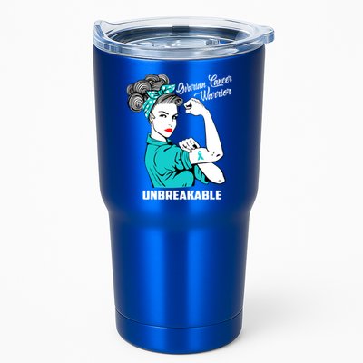 Ovarian Cancer Warrior Unbreakable Great Gift Tumbler