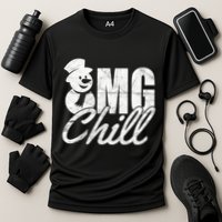 OMG Chill Winter Snowman Cooling Performance Crew T-Shirt