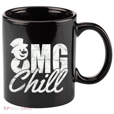 OMG Chill Winter Snowman 11oz C Handle Ceramic Mug