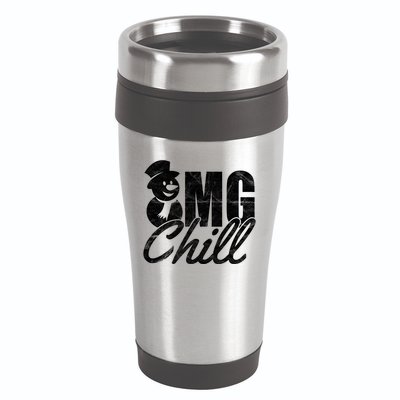 OMG Chill Winter Snowman 16oz Travel Tumbler