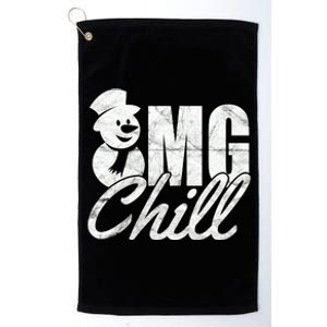 OMG Chill Winter Snowman Platinum Collection Golf Towel