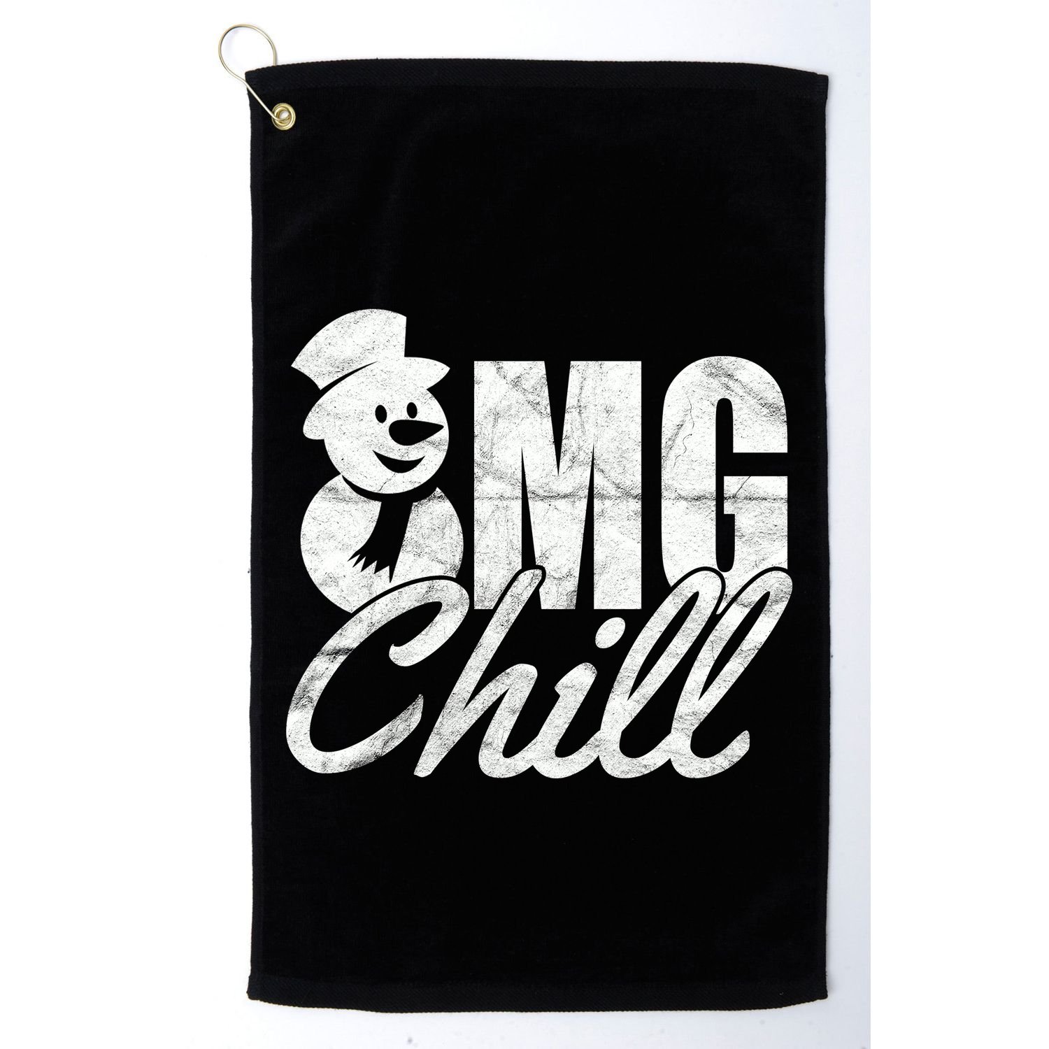 OMG Chill Winter Snowman Golf Towel