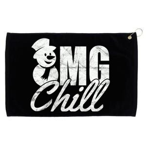 OMG Chill Winter Snowman Grommeted Golf Towel