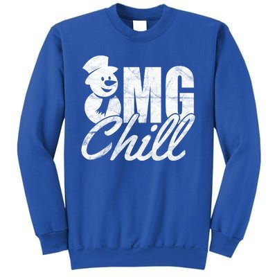 OMG Chill Winter Snowman Sweatshirt