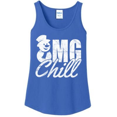 OMG Chill Winter Snowman Ladies Essential Tank