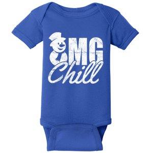 OMG Chill Winter Snowman Baby Bodysuit