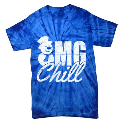 OMG Chill Winter Snowman Tie-Dye T-Shirt