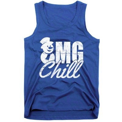 OMG Chill Winter Snowman Tank Top