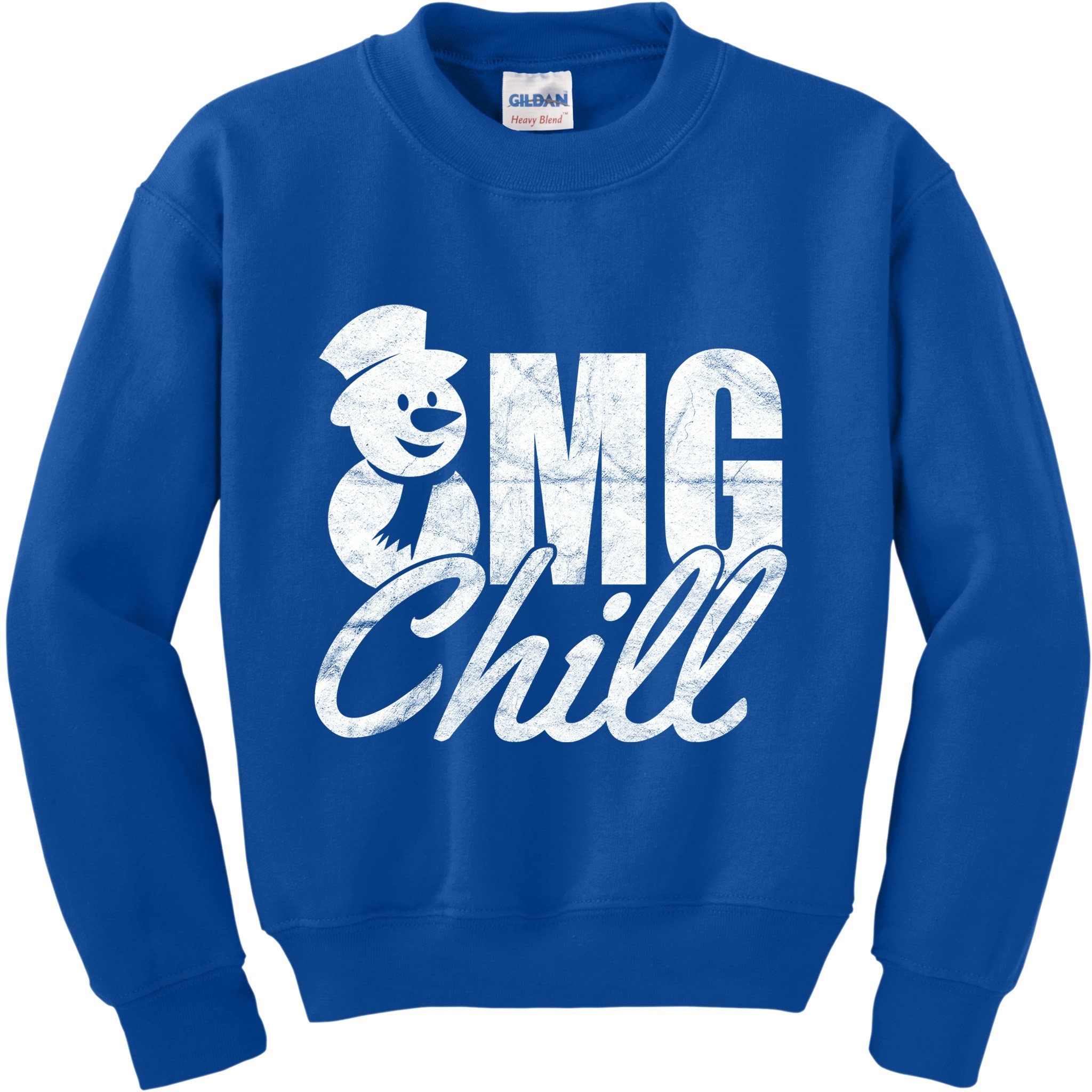 OMG Chill Winter Snowman Kids Sweatshirt