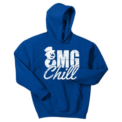 OMG Chill Winter Snowman Kids Hoodie