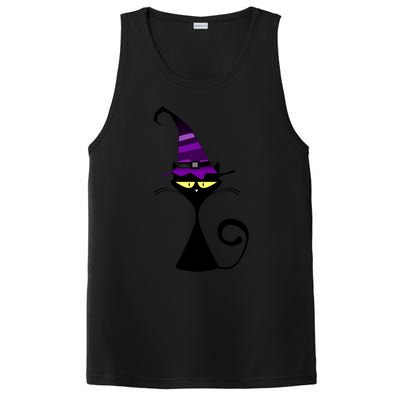 Original Cat With Wizard Hat Halloween Costume Gift PosiCharge Competitor Tank