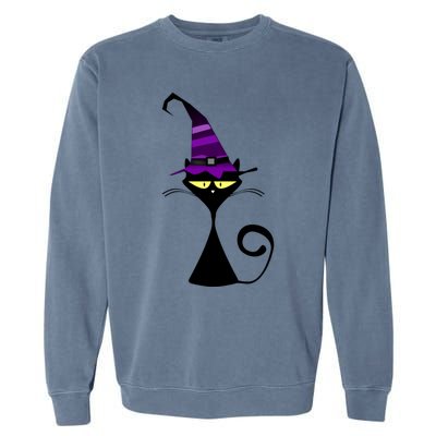 Original Cat With Wizard Hat Halloween Costume Gift Garment-Dyed Sweatshirt