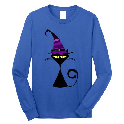 Original Cat With Wizard Hat Halloween Costume Gift Long Sleeve Shirt