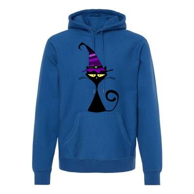 Original Cat With Wizard Hat Halloween Costume Gift Premium Hoodie