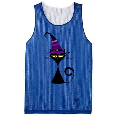 Original Cat With Wizard Hat Halloween Costume Gift Mesh Reversible Basketball Jersey Tank