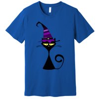 Original Cat With Wizard Hat Halloween Costume Gift Premium T-Shirt