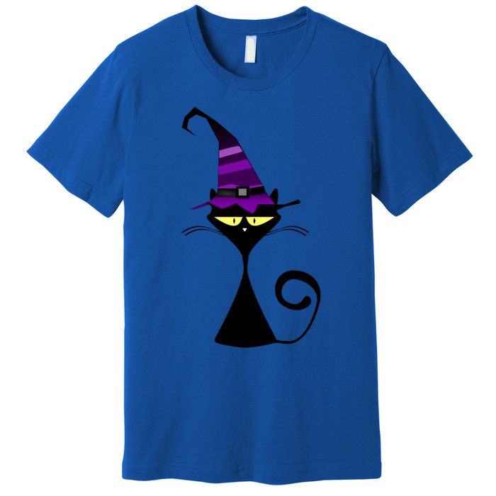 Original Cat With Wizard Hat Halloween Costume Gift Premium T-Shirt