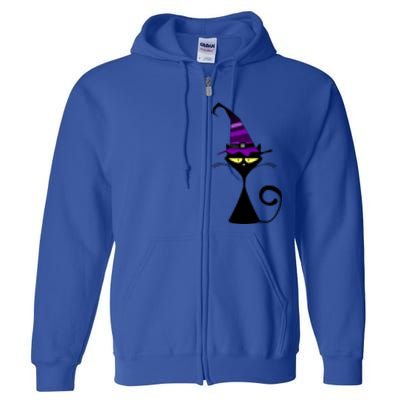 Original Cat With Wizard Hat Halloween Costume Gift Full Zip Hoodie