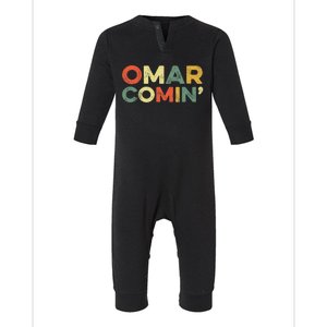 Omar Comin Wire Funny Meme Trending Popular Culture Slang Infant Fleece One Piece