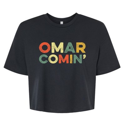 Omar Comin Wire Funny Meme Trending Popular Culture Slang Bella+Canvas Jersey Crop Tee