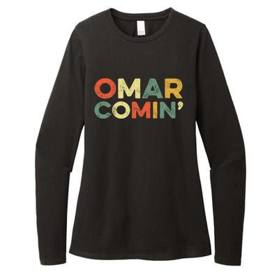 Omar Comin Wire Funny Meme Trending Popular Culture Slang Womens CVC Long Sleeve Shirt