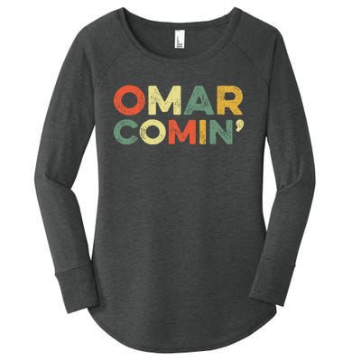 Omar Comin Wire Funny Meme Trending Popular Culture Slang Women's Perfect Tri Tunic Long Sleeve Shirt