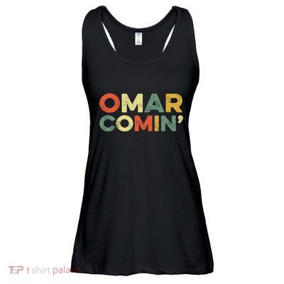 Omar Comin Wire Funny Meme Trending Popular Culture Slang Ladies Essential Flowy Tank