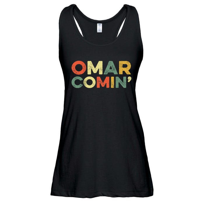 Omar Comin Wire Funny Meme Trending Popular Culture Slang Ladies Essential Flowy Tank