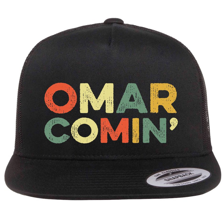 Omar Comin Wire Funny Meme Trending Popular Culture Slang Flat Bill Trucker Hat