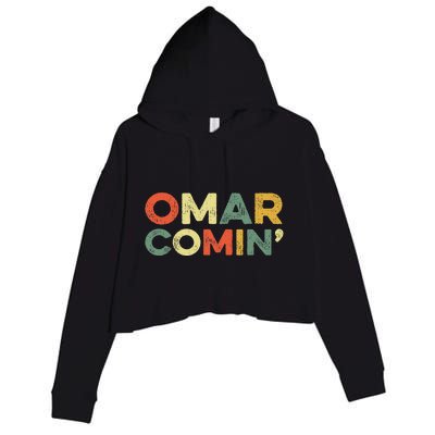 Omar Comin Wire Funny Meme Trending Popular Culture Slang Crop Fleece Hoodie