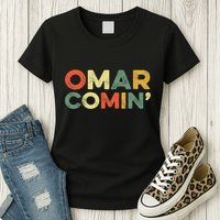 Omar Comin Wire Funny Meme Trending Popular Culture Slang Womens T-Shirt