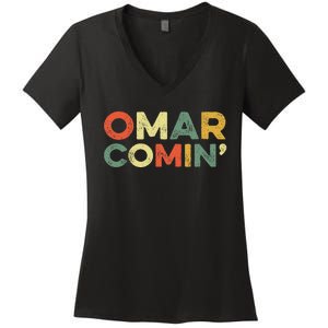 Omar Comin Wire Funny Meme Trending Popular Culture Slang Women's V-Neck T-Shirt