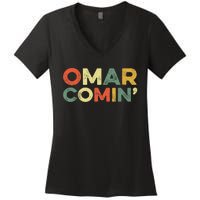 Omar Comin Wire Funny Meme Trending Popular Culture Slang Women's V-Neck T-Shirt