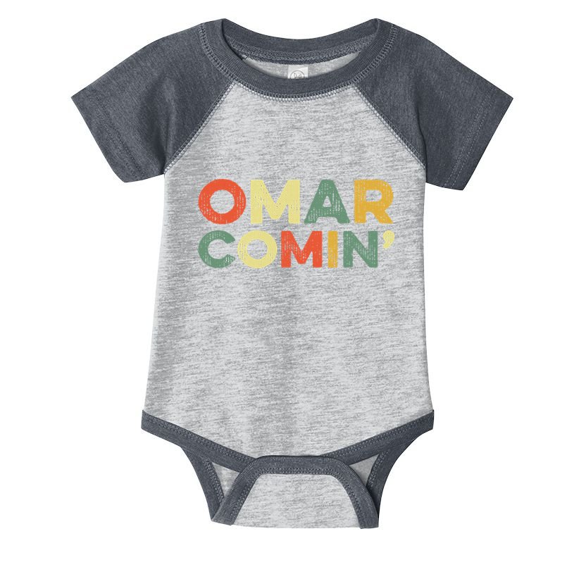 Omar Comin Wire Funny Meme Trending Popular Culture Slang Infant Baby Jersey Bodysuit
