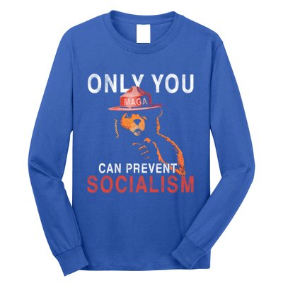 Only Can You Prevent Maga Socialism Funny Gift Long Sleeve Shirt