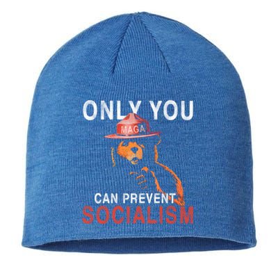 Only Can You Prevent Maga Socialism Funny Gift Sustainable Beanie