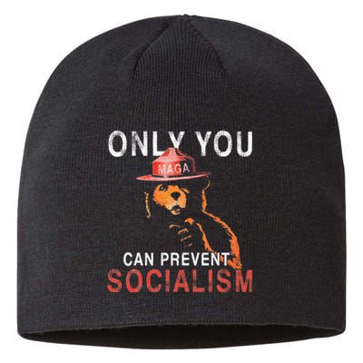 Only Can You Prevent Maga Socialism Funny Gift Sustainable Beanie