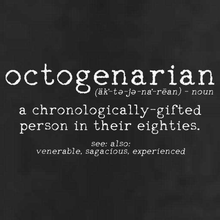 Octogenarian Definition 80 Years Old 80th Birthday Gift 11oz C Handle Ceramic Mug