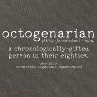 Octogenarian Definition 80 Years Old 80th Birthday Gift Cotton Canvas Backpack