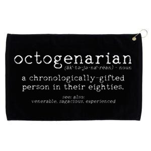 Octogenarian Definition 80 Years Old 80th Grommeted Golf Towel