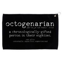 Octogenarian Definition 80 Years Old 80th Grommeted Golf Towel