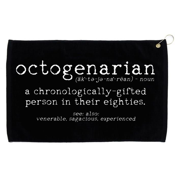 Octogenarian Definition 80 Years Old 80th Grommeted Golf Towel