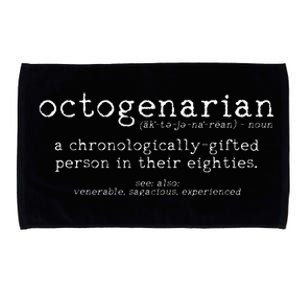 Octogenarian Definition 80 Years Old 80th Microfiber Hand Towel