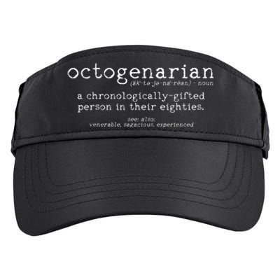 Octogenarian Definition 80 Years Old 80th Birthday Gift Adult Drive Performance Visor