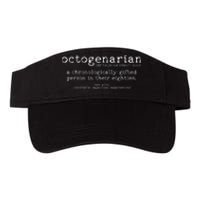 Octogenarian Definition 80 Years Old 80th Birthday Gift Valucap Bio-Washed Visor