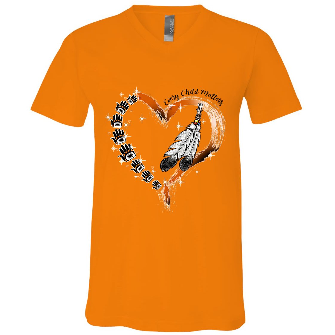 Orange Day Awareness For Indigenous Education Teachers V-Neck T-Shirt