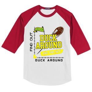 Oregon Duck Around And Find Out Kids Colorblock Raglan Jersey