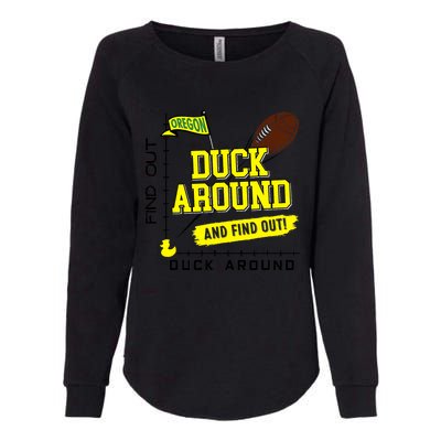 Oregon Duck Around And Find Out Womens California Wash Sweatshirt