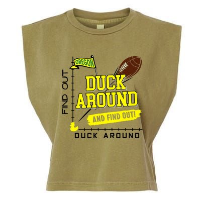 Oregon Duck Around And Find Out Garment-Dyed Women's Muscle Tee