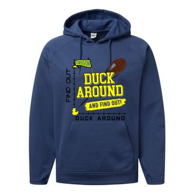 Oregon Duck Around And Find Out Performance Fleece Hoodie